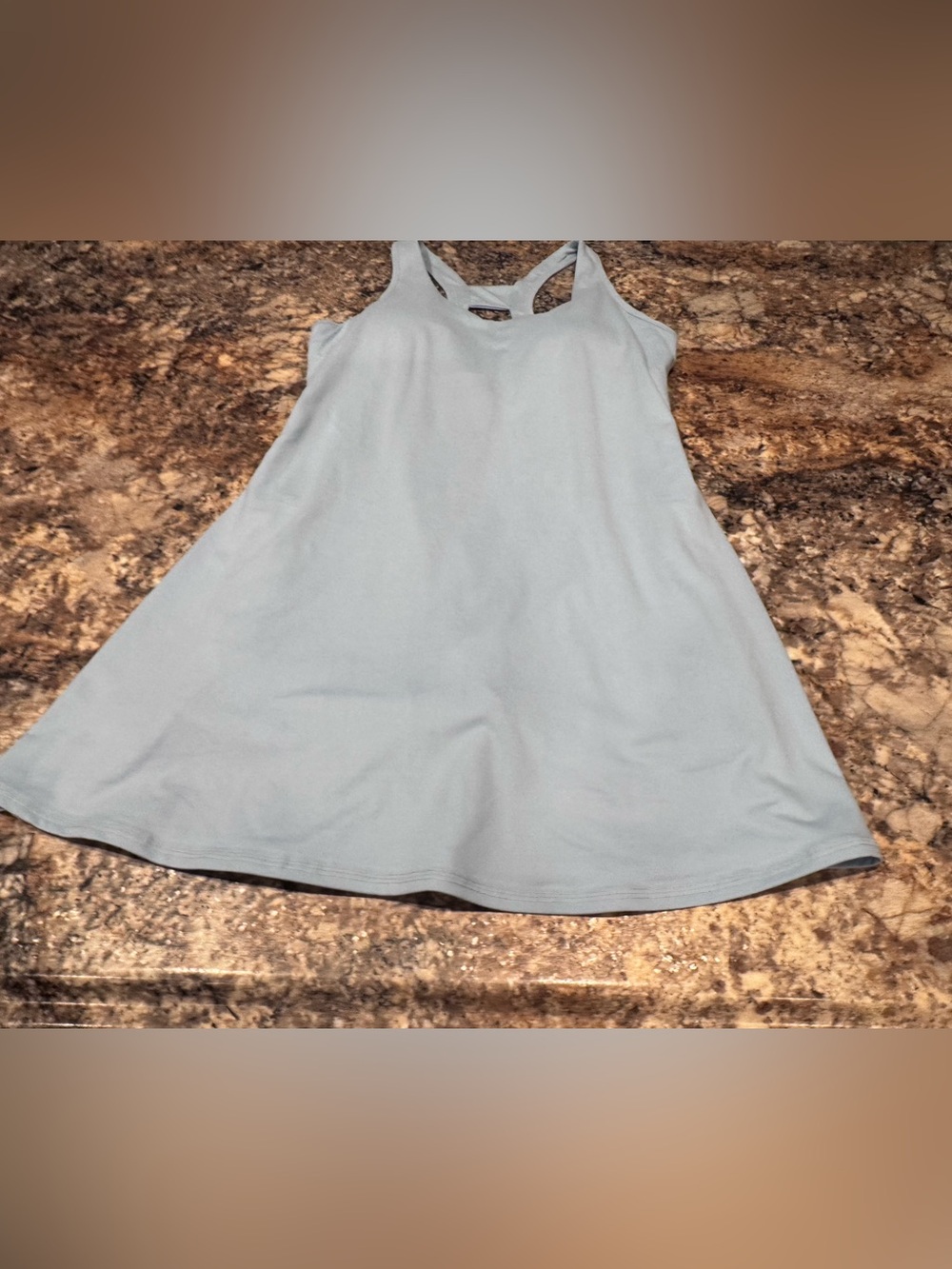 Light Blue Sleeveless Tank Dress - Picture 3 of 7